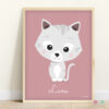 affiche bébé chat rose