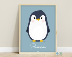 Affiche banquise bébé pingouin