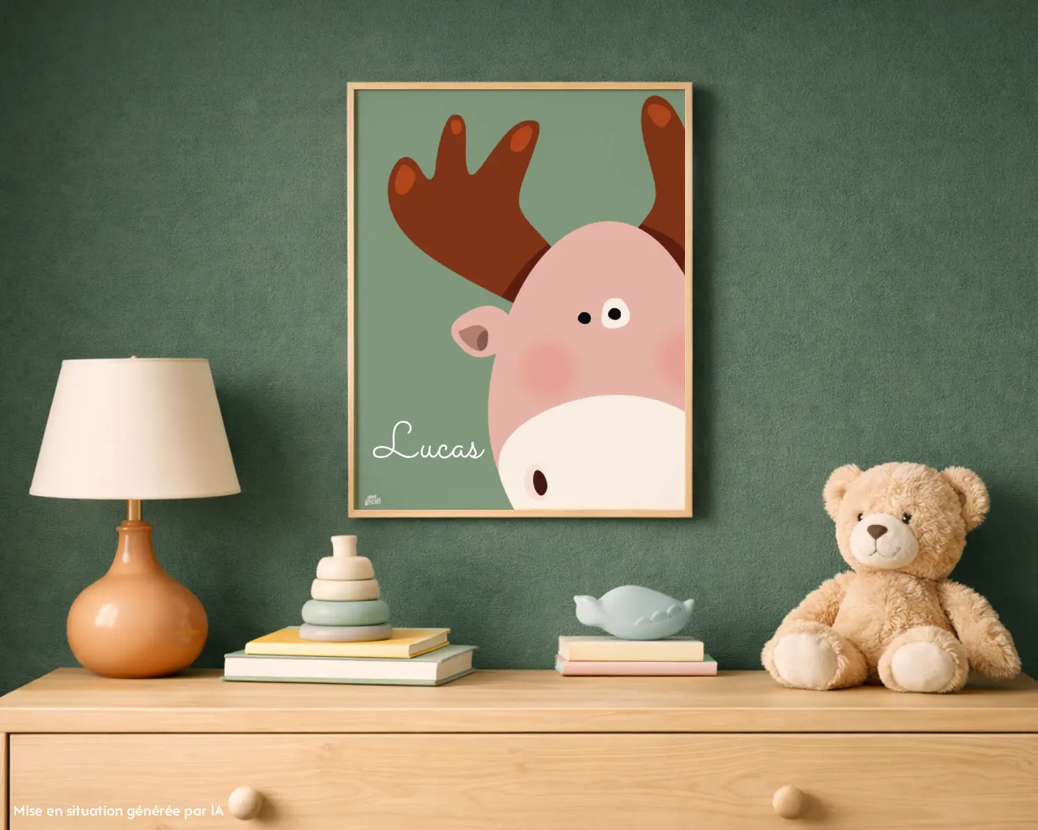 affiche elan decoration chambre bebe foret