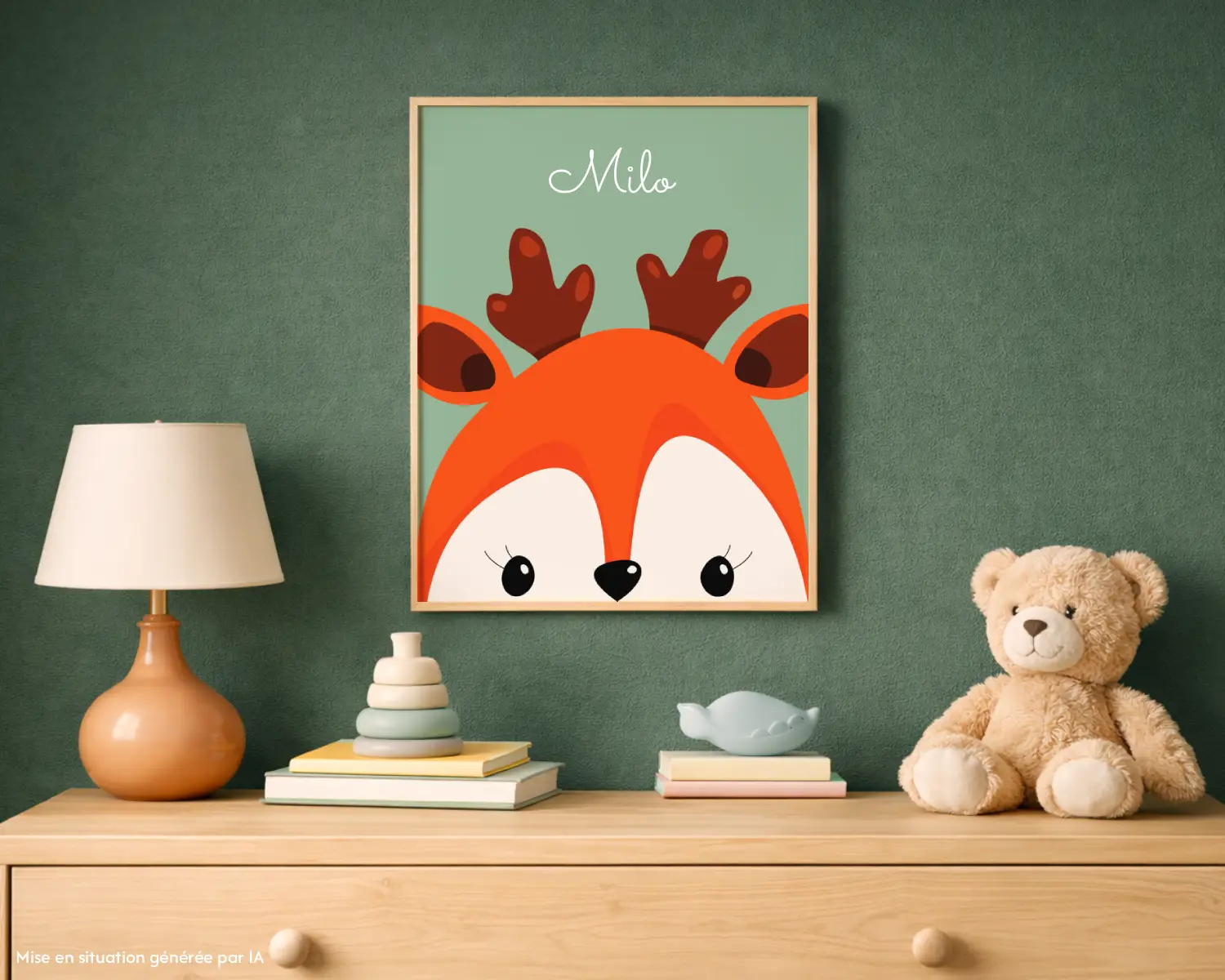 affiche faon chambre bebe decoration foret