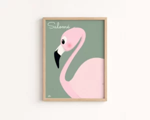 affiche-bebe-flamant-rose