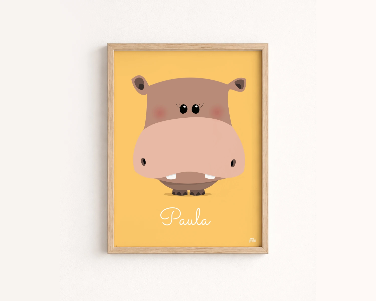 affiche hippopotame chambre bebe