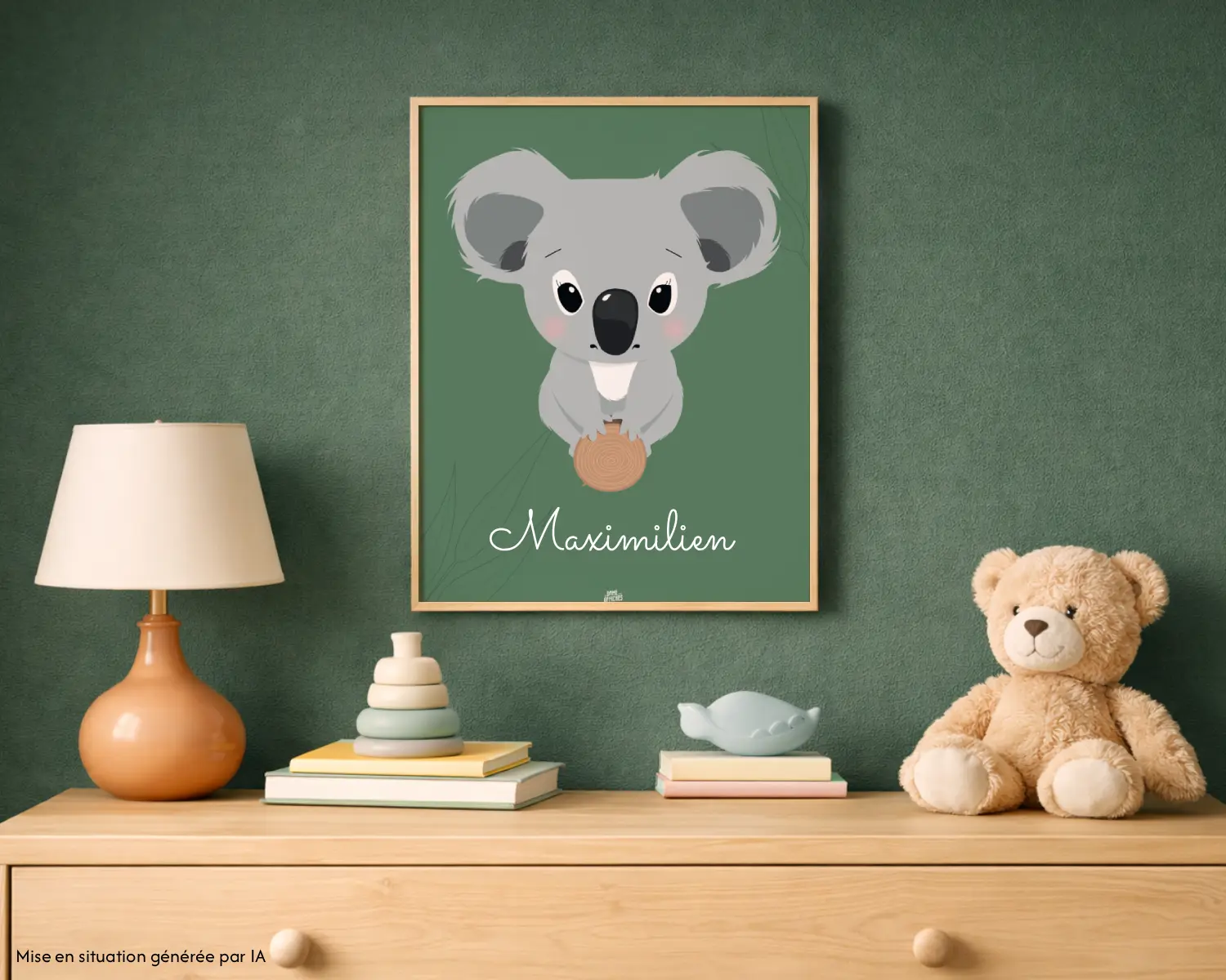 Affiche koala chambre bébé – Décoration jungle enfant – Image 4