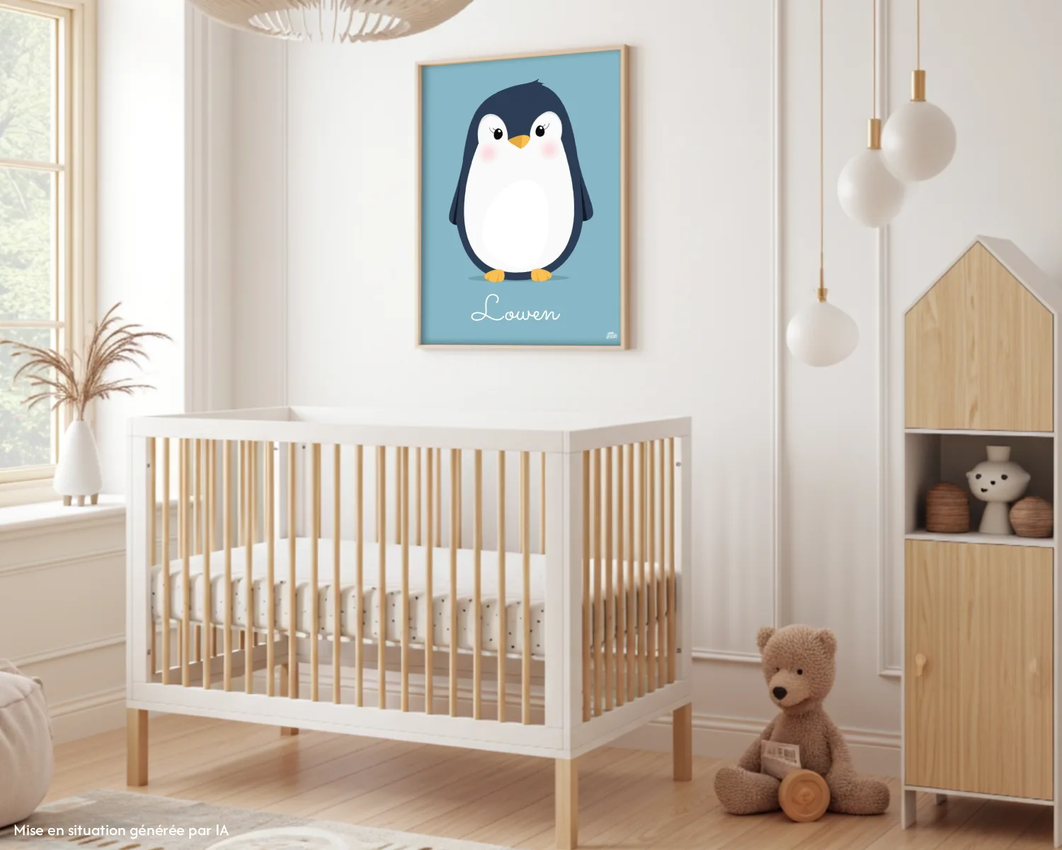 affiche pingouin decoration chambre banquise