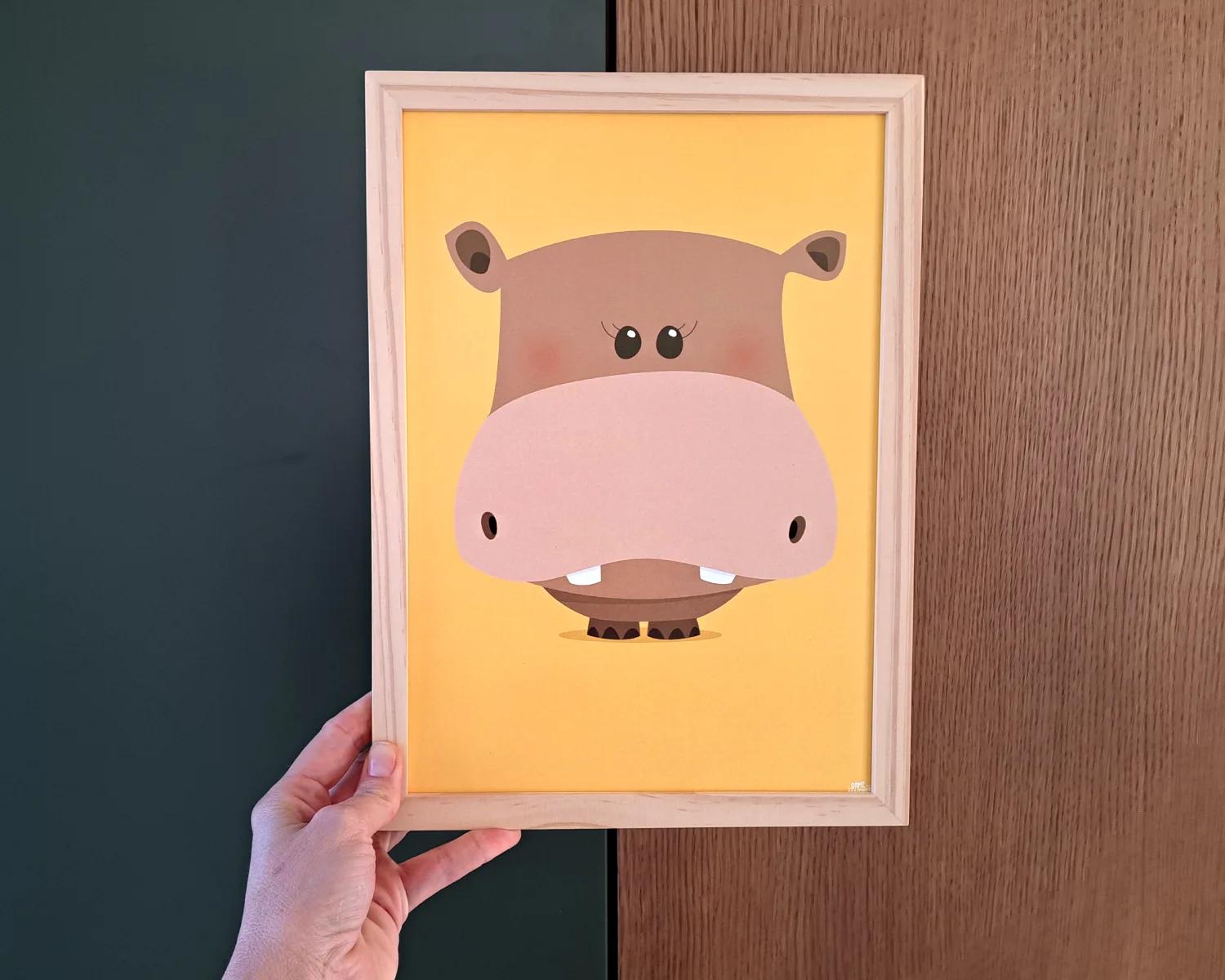 illustration hippopotame chambre bebe
