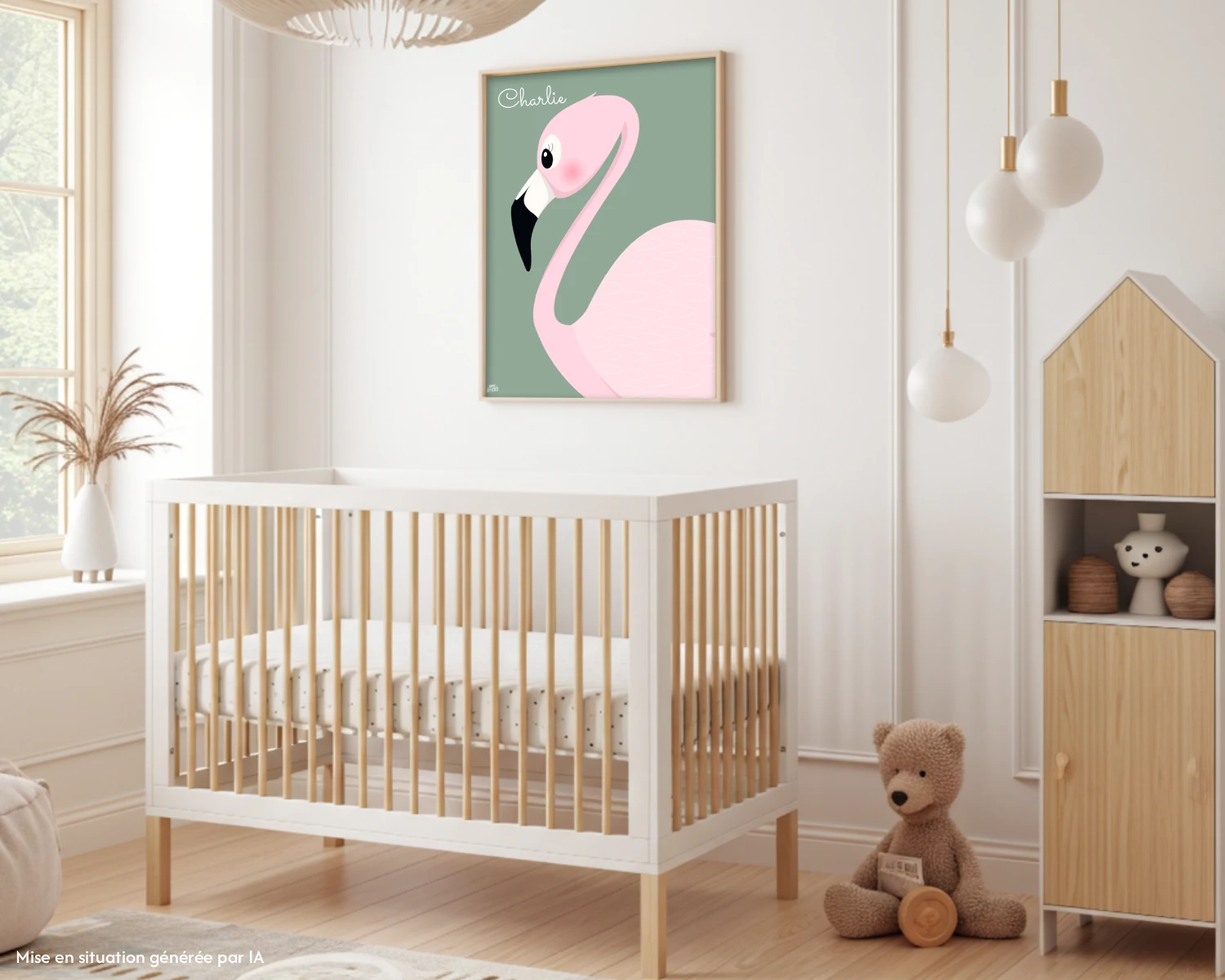 illustration oiseau decoration chambre bebe