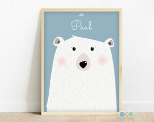 Affiche bébé ours polaire