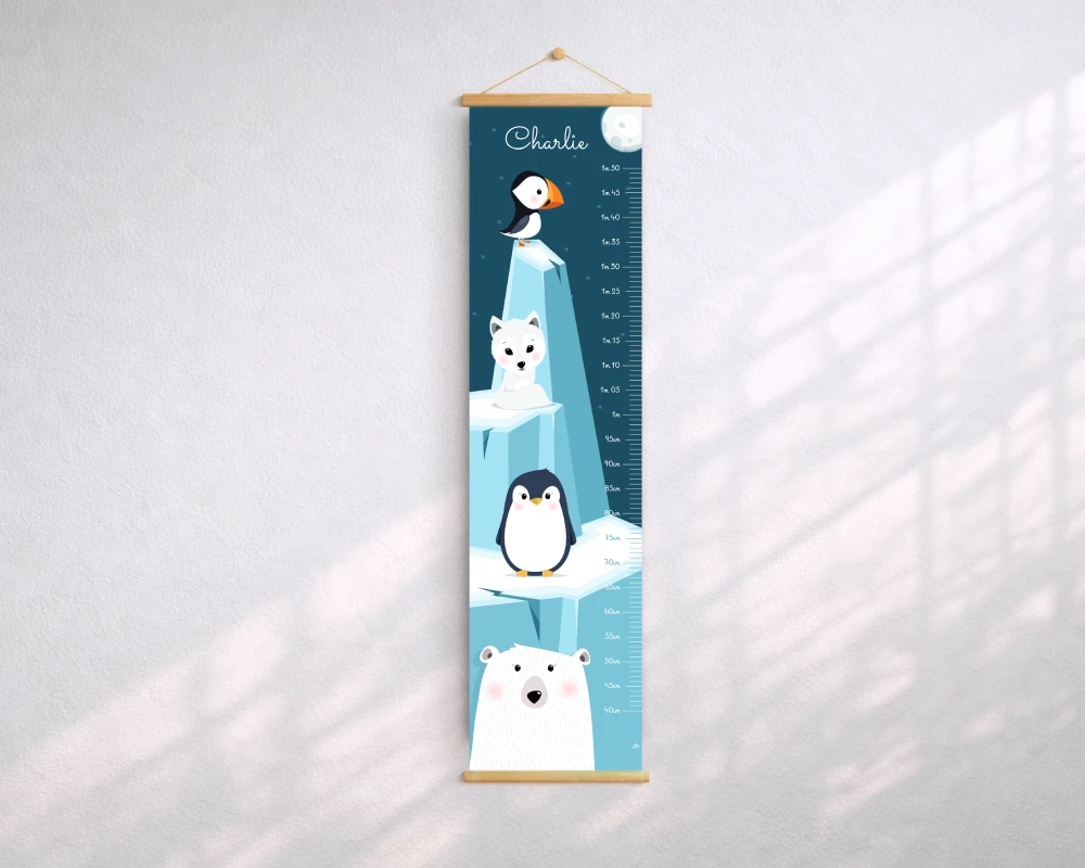 Toise murale banquise chambre enfant personnalisée