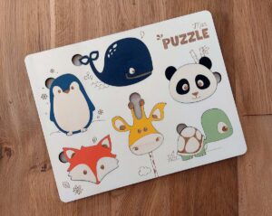 Puzzle encastrable en bois