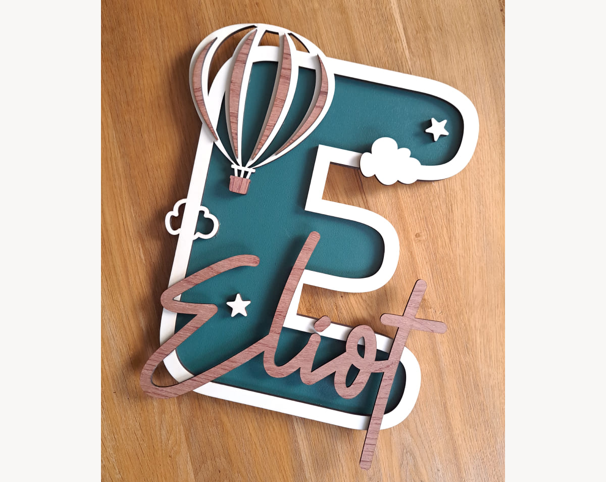 lettre prénom en bois personnalisée décoration chambre bébé