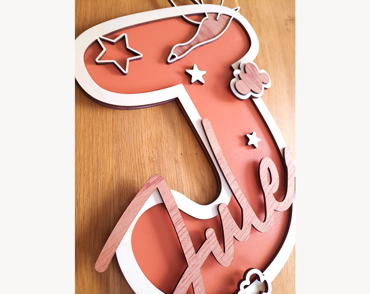 lettre prénom en bois personnalisée décoration chambre bébé