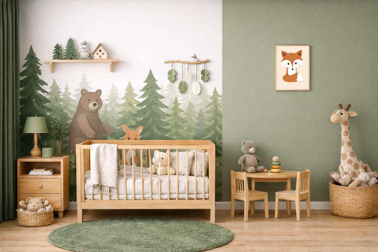 Décoration chambre bébé foret
