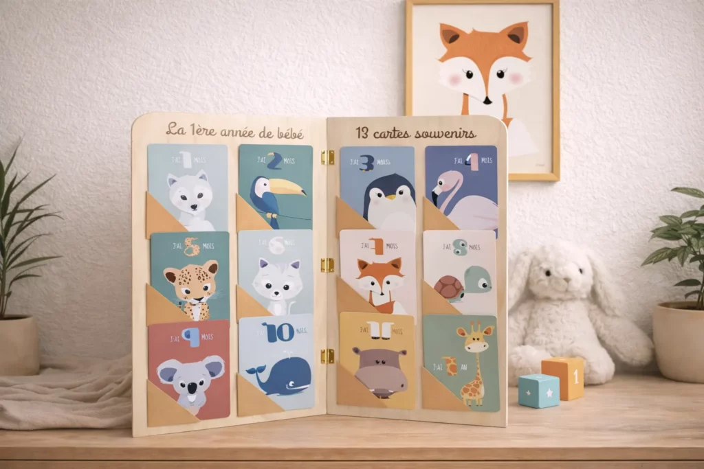 carte etapes bebe personnalisees