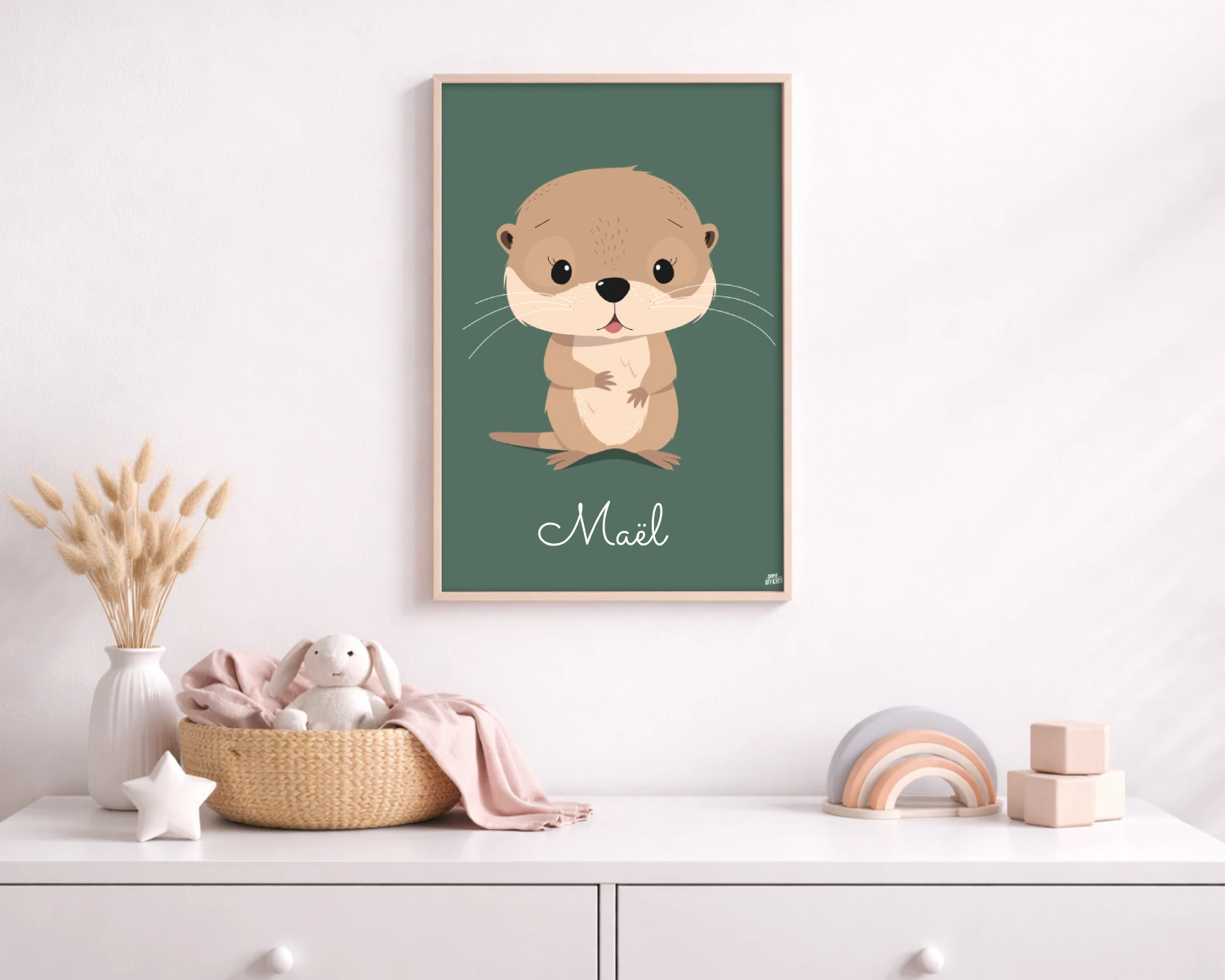affiche-personnalisee-loutre-chambre-enfant